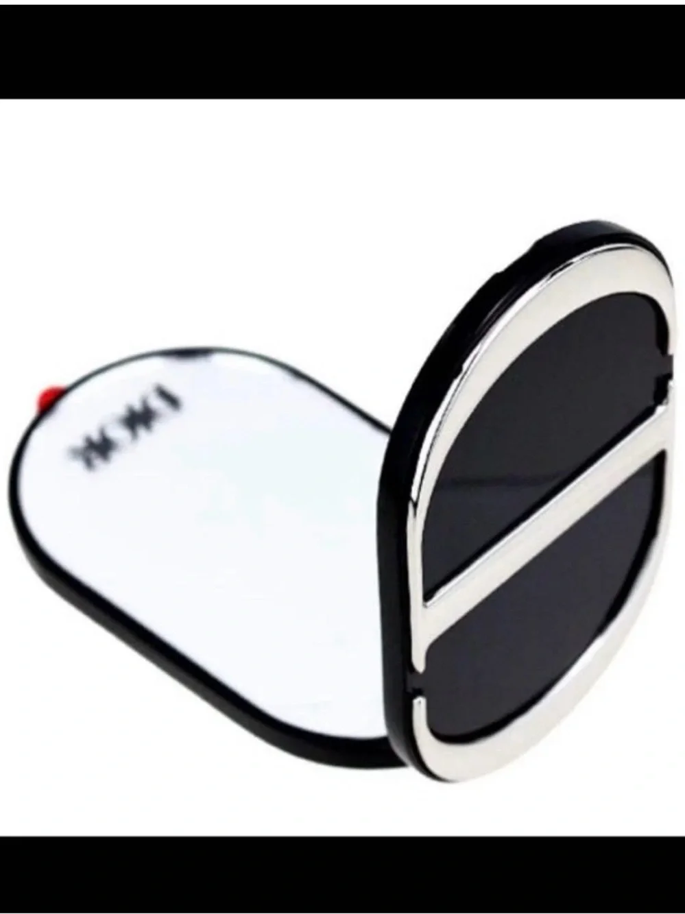 Dior Black and Silver Foldable Phone Ring Grip mirror